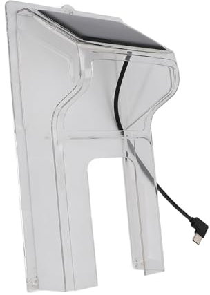 Solar Powered Doorbell Cover, Transparent Plastic Rain Cover All Weather Blocking Cover, Compatible with Ring Arlo, Kasa Video Doorbell