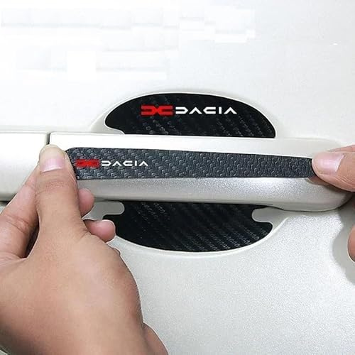 WENINETIES 8 Pieces Car Door Handle Protector for Dacia Duster 3 2024-2025, Anti Scratch Sticker Carbon Fiber Waterproof Decal Auto Exterior Accessories