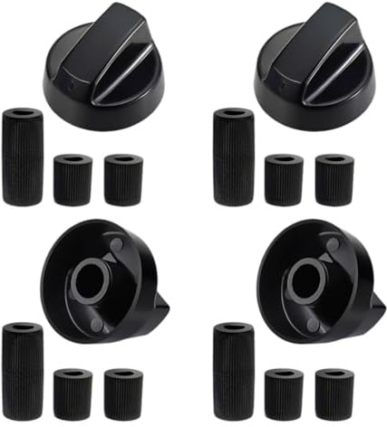 XEPWOLU Bouton De Commande Universel Noir Pour Toutes Les Marques De Fours, Cuisinières Et Plaques De Cuisson (Paquet De 4)