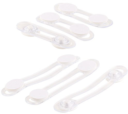 AGT HOGAR Y Cocina - Infantil Fusible: 6-Piece Set Flexible Child- Safety Locks for Doors & Drawers, Transparente (Controles parentales, Controles parentales por Puerta del Armario)