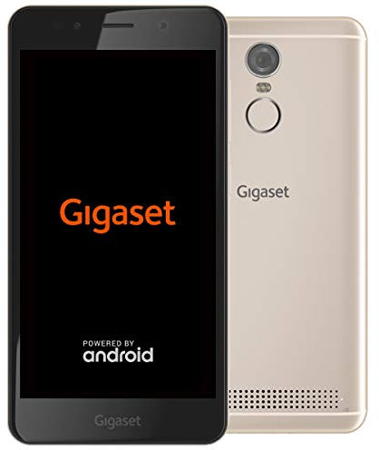 Gigaset GS180 Smartphone ohne Vertrag (12,7 cm (5 Zoll HD) 16:9 Display, 16GB Speicher, Pure Android 8.1) champagne