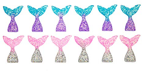 Oblique Unique® 12x Fisch Meerjungfrau Schwanzflosse Flosse als Tisch Deko für Motto Party Baby Shower Kindergeburtstag