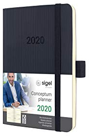 SIGEL C2023 Wochenkalender 2020, ca. A6, schwarz Softcover Conceptum - weitere Modelle