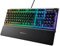 SteelSeries Apex 3 - Teclado RGB para gaming - Iluminación RGB de 10 zonas - Resistencia al agua IP32 - Reposamuñecas magnético superior - Teclado QWERTY Portugués