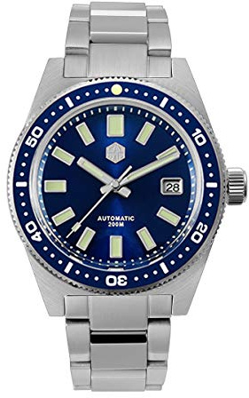 NC San Martin 62Mas Diver Mechanische Automatik Herrenuhr NH35 Keramiklünette Sunray Zifferblatt Saphirglas Edelstahl Uhren