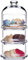 SWEET HOME Set 3 contenitori in vetro trasparente con cupola, impilabili, biscottiera cod.AV00180LU cm 26h diam.12 by Varotto & Co.