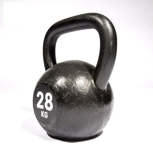 Kettlebells HUAHUA Solid Iron, Weights: 20kg, 24kg, 28kg, Heavy-duty Strength Training Equipment With Wide Handles (Size : 28kg)