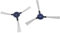 vhbw 2x Brosse latérale compatible avec Rowenta Smart Force Extreme robot aspirateur - Lot de brosses, noir/blanc/bleu