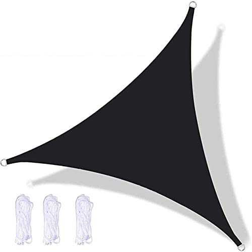DKLE Voile D'Ombrage ImperméAble Protection Solaire 3.5x3.5x3.5 m, Toile D'Ombrage Impermeable Triangulaire, Auvent ImperméAble avec Accessoires, pour Jardin ExtéRieur Terrasse Cour