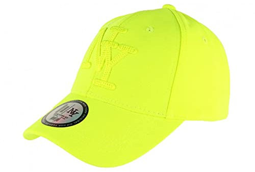 Gwyz Baseball-Kappe für Kinder, Neongelb, von 7 bis 11 Jahren – Jungen Gr. 52, gelb