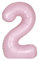 Unique Party 13882 - Giant Foil Number 2 Balloon - 86.3 cm - Matte Baby Pink