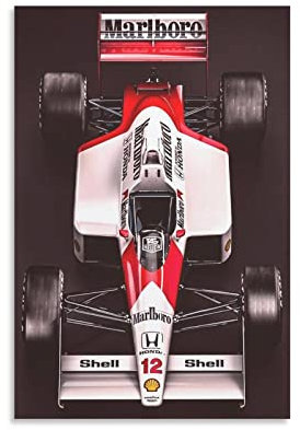 Auto-Poster Mclaren Honda MP4-4 Leinwand-Kunst-Poster und Wandkunst-Bild, modernes Familien-Schlafzimmer-Dekoration, Poster, 60 x 90 cm
