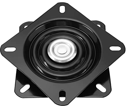 VGOL Drehplatte, robust, 5 Zoll, 360 Grad, drehbar, für Barhocker, Tischanwendung, flaches Profil, quadratisch, Tragkraft: 100 kg, Schwarz
