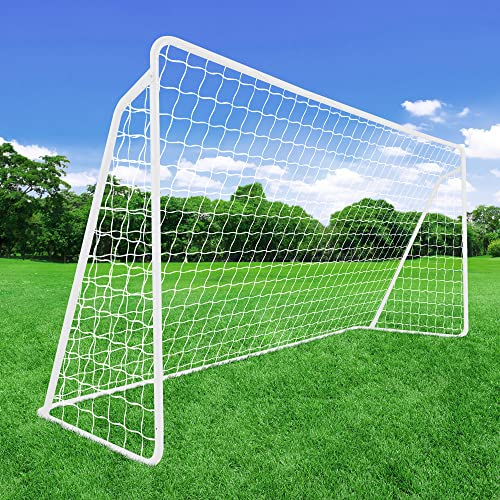 Fußballtor für Garten Kinder & Erwachsene, 240/365 cm Outdoor Stabil Großes Fussballtore für Kinder & Erwachsene Mit 2 Netzen für Deine Garten, Schulen (Mit 2 * Fußballnetz, 365 x 182 cm - 1 Stück)