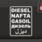 Generisch Diesel Texte Aufkleber Sticker Offroad NAFTA Gasoil car Tang Schild 4x4 8x6cm Farbe: Weiß