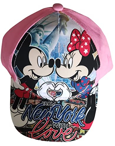 Disney Mickey Maus Schirmmütze Kinder Kappe from New York with Love blau pink, Mädchen und Jungen (as3, Numeric, Numeric_54, pink)