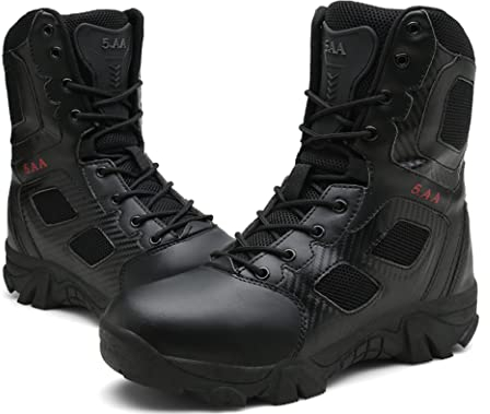 5.AA JX068 Stiefel Einsatzstiefel Trekking-Schuh Wanderschuh Bergschuh Outdoorschuh Größe Verschleißfest Schwarz 41EU