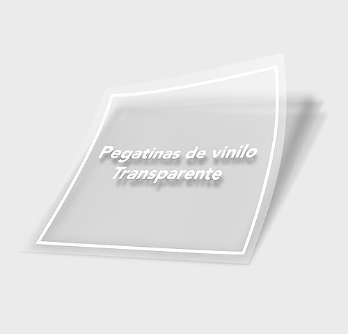 Pegatinas Personalizadas Transparentes de Vinilo - Etiquetas Adhesivas con Imagen, Logo o Texto para Decorar tu Coche, Comunion, Fiesta en Varios Tamaños (8x5 cm)
