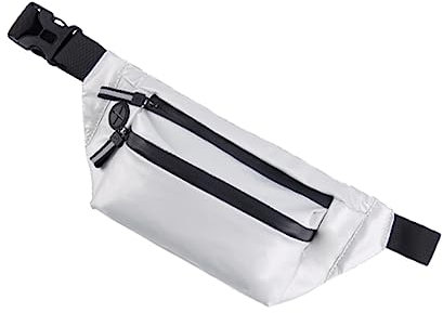 PACKOVE Einzigartige Modische Schultertasche Für Herren Hüfttasche Umhängetasche Outdoor Silber