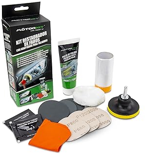 Motorkit Scheinwerfer Restaurationskit mit Bohreradapter. Schnelle und einfache Reparatur. Komplettes Kit