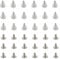 CEEYSEE 100Sets Cone Spikes Studs with Screw 7x10mm Punk Metal Rivets Bullet Cone Spikes for DIY Belt Bags Shoes Clothing Decoration Shoes Craft (Silver/7x10mm)
