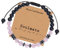 Ayoiow 6mm Perlenarmbands 17cm Armreif 6mm Morse Code Paar Armband Soulmate Rosa Armbänder für Damen