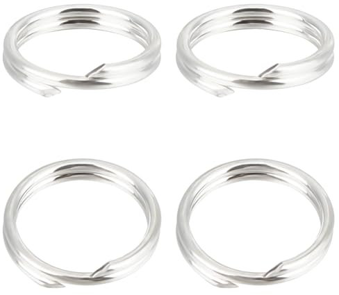 Beebeecraft 1 Box 20 Stück Doppelschlaufen-Binderinge Aus Sterlingsilber 7 mm Spaltringe Offene Schlaufenringe Für Halsketten Schlüsselanhänger DIY-Schmuck Basteln (Silber)