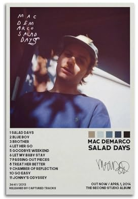 Mac Demarco Musikalbum Cover Leinwand Poster Raumdekor Poster für Schlafzimmer Wohnzimmer Wände 30 x 45 cm Unrahmen-Stil