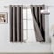 MYSKY HOME Gardinen Blickdichte Vorhänge Schlafzimmer Vorhang Kurz Ösen Kälteschutz Blackout Curtain Verdunkelung, H 160 x B 130 cm, Dunkelgrau, 2er Set