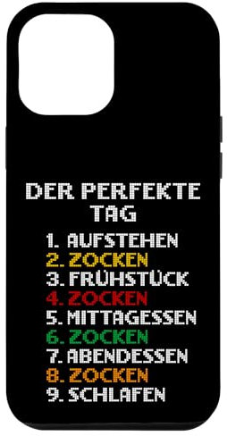 Der Perfekte Tag Zocken Lustige Spruch Zocker Handyhülle Hülle für iPhone 14 Pro Max