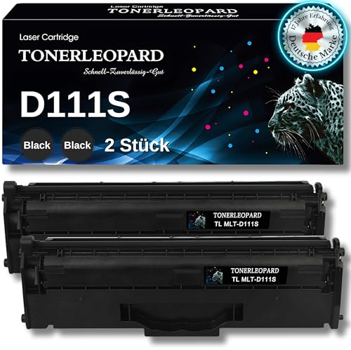 TONERLEOPARD 2er Set - MLT D111S / MLT D111L - Toner Kompatibel für Samsung Xpress M2070W M2026W M2026 M2070FW M2020 M2070 M2022 M2022W M2070F M2020W M2021W 111S - Druckerpatrone Schwarz