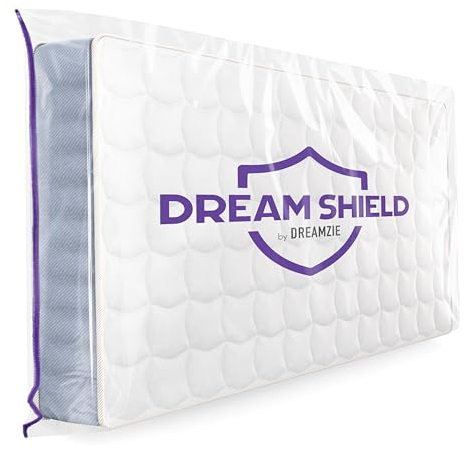 Dreamzie - Schutzhülle aus Kunststoff für Matratzen - Für Umzug, Lagerung & Transport - Aufbewahrungstasche für Matratzen - Robuste Matratzenhülle mit Reißverschluss - Matratzenhülle 120x200 cm