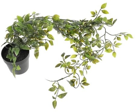 Ciieeo Artificial Green Plant Bonsai Wall Mount Lifelike Rattan Pendant Home Decoration Garden Wall Planter Indoor Plant Hanger