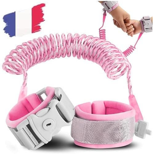 Kinderleine – Sicherheitsarmband für Kinder, Rosa, Anti-Verlust, Handgelenk, 2 m – Sicherheitsgurt (Rosa)