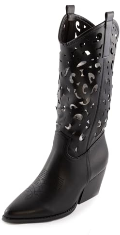 Toocool Stivali donna texani estivi camperos scarpe traforati WZ688-67 [39,nero]