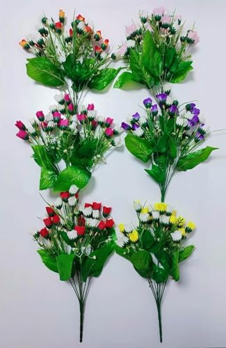Seinna Shaun Vibrant Mini Rose Bushes Box of 24 Assorted Colors 45 Cm Perfect for Home Decor & Arrangements (Mini Rose Bush)