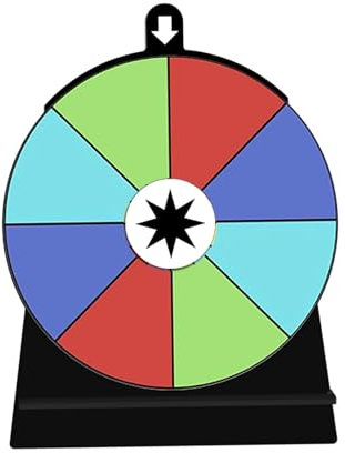 Amagogo Rotierendes Rad, Trinkspiel für Erwachsene, bearbeitbar, Partyzubehör, Roulette-Rad, für Clubläden, 8 Steckplätze