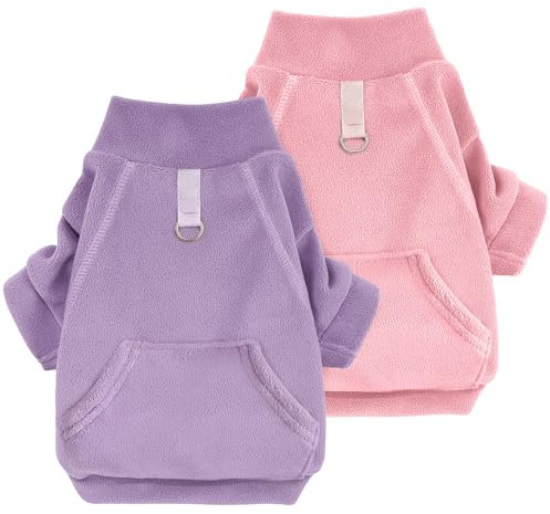 Mosukoirl Hundepullover Hund Hoodie Haustier Warme Mäntel Baumwolle Sweatshirts Hund Kleidung mit Tasche Welpe Pullover Hund Overall für kleine mittlere Hunde Katzen Teddy Chihuahua