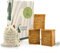 GREEN FADEL Savon D'Alep Original 3 x 200g (Deluxe) 40% Huile De Laurier, 60% Huile D'Olive, Savon À L'Huile D'Olive, Naturel, Aleppo Soap, Fait Main, Vegan, Pour Le Visage Et Le Corps.