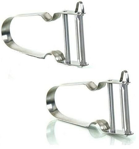 Stainless Steel French Potato and Vegetable Peeler - Easy Speed Peeler for Kitchen, Fruit, and Julienne Cutting