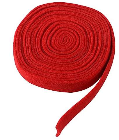 Operitacx Rotes Wollfilzband Für Diy Basteln Umweltfreundliches Langlebiges Weihnachtsband Zum Dekorieren Von Kränzen Christbaumschmuck Applikationen Und Geschenkverpackungen