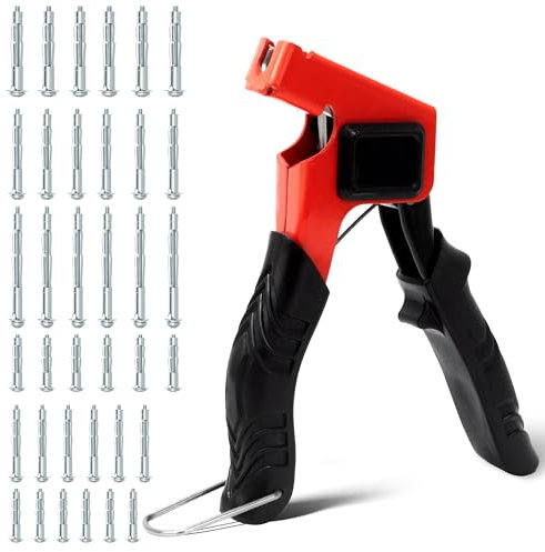 Juego de Herramientas para Fijar Anclajes Alicates de Montaje para Tacos Pladur Tacoscon Anclajes para Paredes Huecas con 36 Piezas Huecas Tornillos, para Tornillos MollyM4/M5/M6