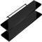 Casaria® 2X Wandregal Holz Schwarz Hängeregal mit Halterung 15kg Tragkraft Küche Wohnzimmer Flur Schweberegal Bücherregal Schwebend Hochglanz 70cm