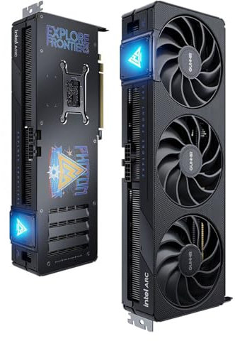 GUNNIR Intel Arc B570 Photon - Scheda grafica GDDR6 da 10 GB, Boost 2670 MHz (3x DP 2.1 + HDMI 2.1 | PCIe 4.0 x16) Triple-Fan Cooling, 4K/8K Ready, RTX 4060 Competitor (nero) (B570 Photon 10 GB GDDR6