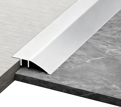 Übergangsprofil Höhenausgleich, 0.9M*4.3CM Aluminium Übergangsschiene, Übergangsprofil Selbstklebend, Höhenausgleich 8-15mm, Geeignet für Türöffnungsschwellen, Rampen, Fliesenlaminat