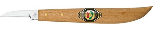 KIRSCHEN Kerbschneider mit rundem Rücken und gerader Schneide aus Metall und Holz