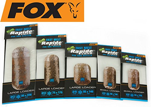 Fox Edges Rapide Refills Fast Melt - PVA Beutel zum Anfüttern von Karpfen & Friedfischen, wasserlösliche Taschen für Grundfutter, Größe/Packungsinhalt:85x220mm - 20 Stück