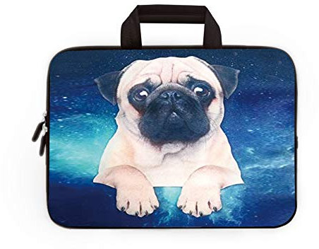 11 11.6 12 12.1 12.5 inch Laptop Carrying Bag Chromebook Case Notebook Ultrabook Bag Tablet Cover Neoprene Sleeve Fit Apple Macbook Air Samsung Google Acer HP DELL Lenovo Asus (Starry Sky Pug)