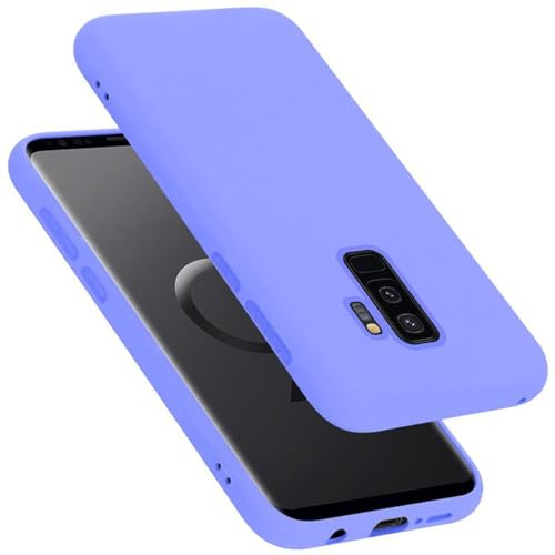 Cadorabo Hülle kompatibel mit Samsung Galaxy S9 Plus Hülle Silikon Handyhülle für Galaxy S9 Plus Case aus flüssigem Silikon- Kratzfeste und stoßfeste dünne TPU Schutzhülle - Liquid HELL LILA