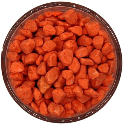 Fluorescent Aquatic Gravel - Premium Natural Bottom Fish Tank Stones Vibrant Colour *** HOMGE GARDEN AQUARIUM *** (50, Orange)